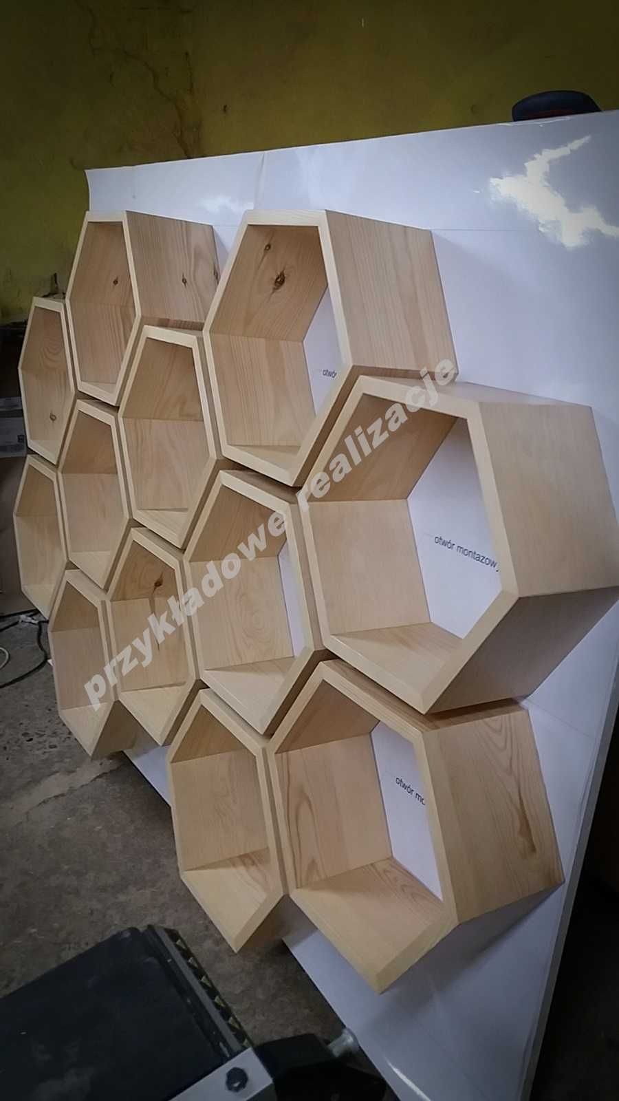 Półka hexagon, plaster miodu 3 szt