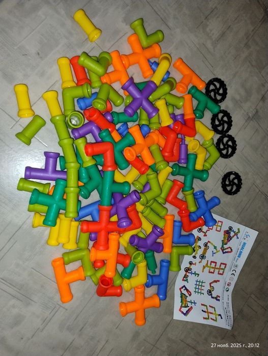 Конструктор Hualong Toys 111 деталей
Трубы, трубочки Трубы, трубочки,