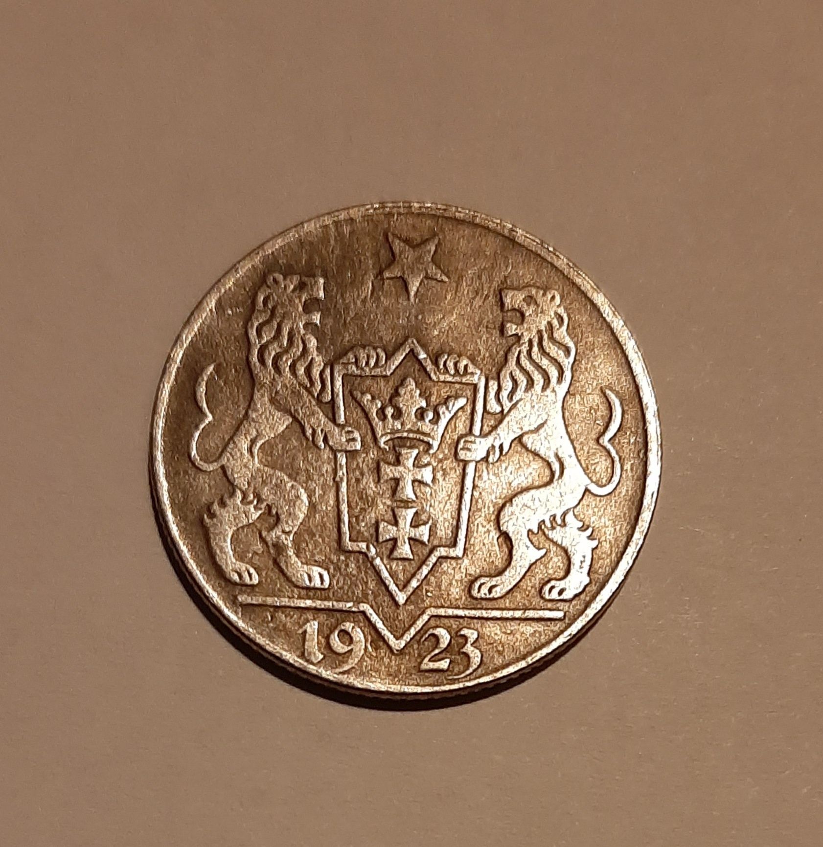 Moneta Wolne Miasto Gdańsk 1 Gulden 1923 r.