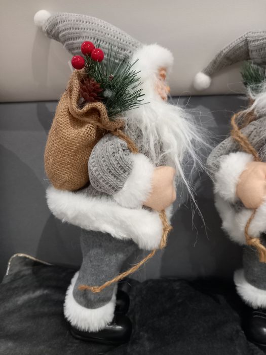 3  Mikołaje szare aż 40 cm !!