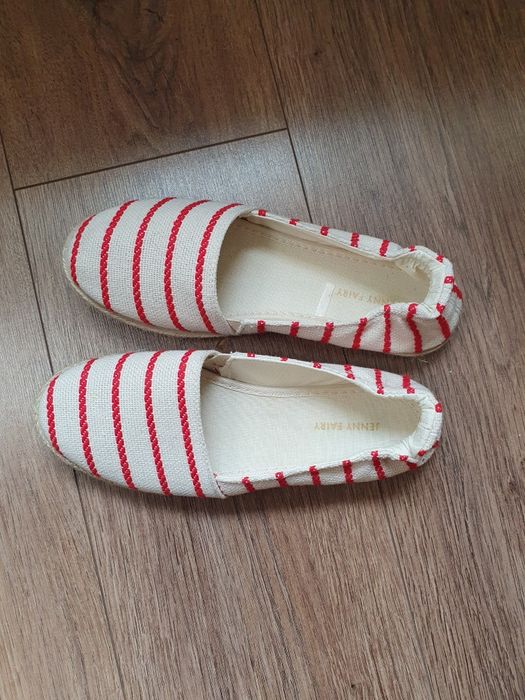 Baleriny espadryle jak nowe 37