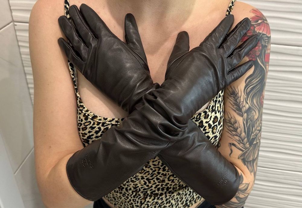 Шкіряні руковиці Chanel оригінал