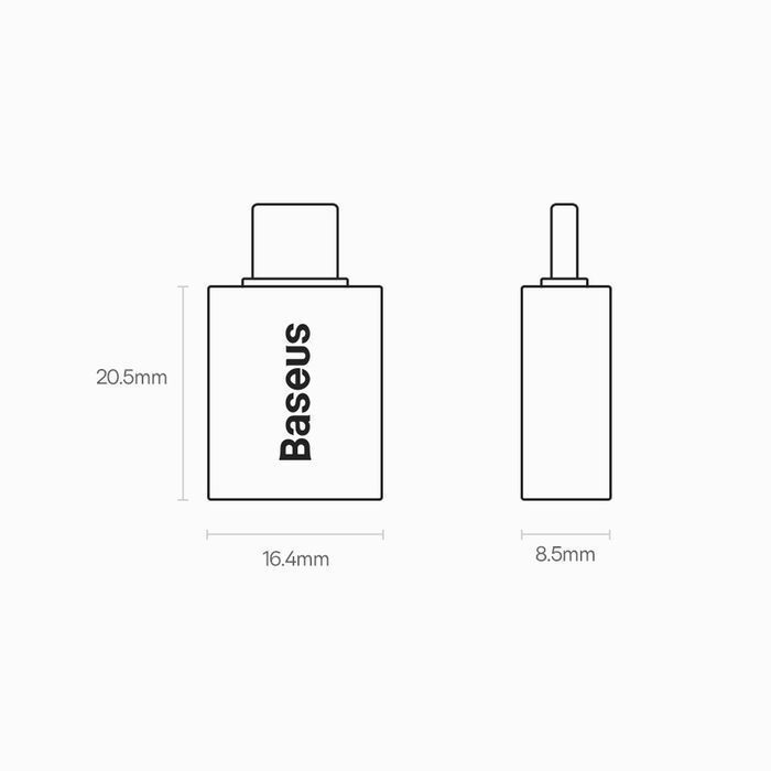 Adapter USB-C do USB-A 3.2 Gen 1 Baseus Ingenuity - Czarny