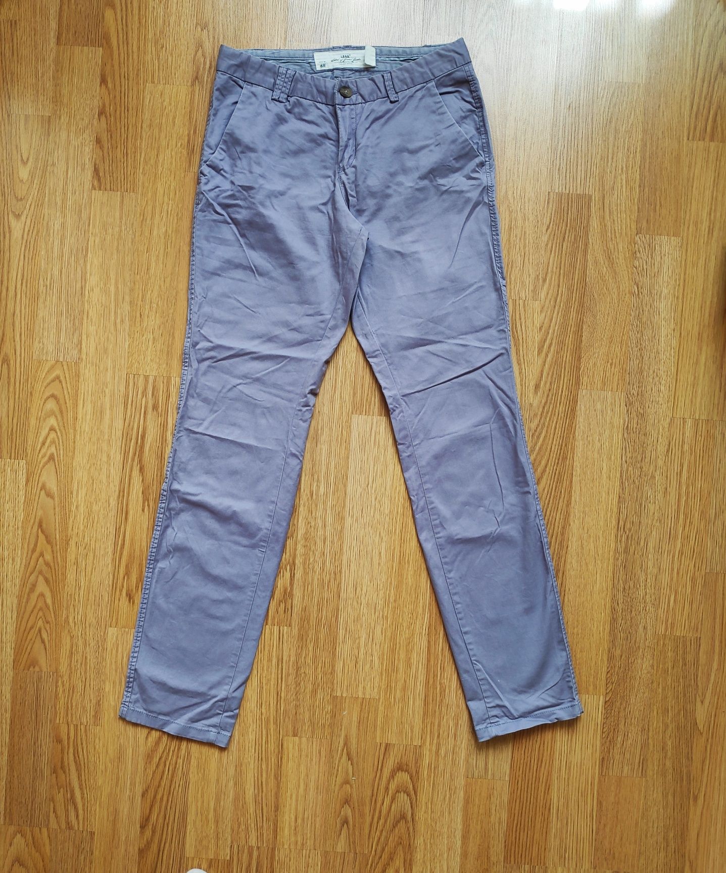 Брюки H & М джинсовые лиловые штаны сиреневые XS 34
