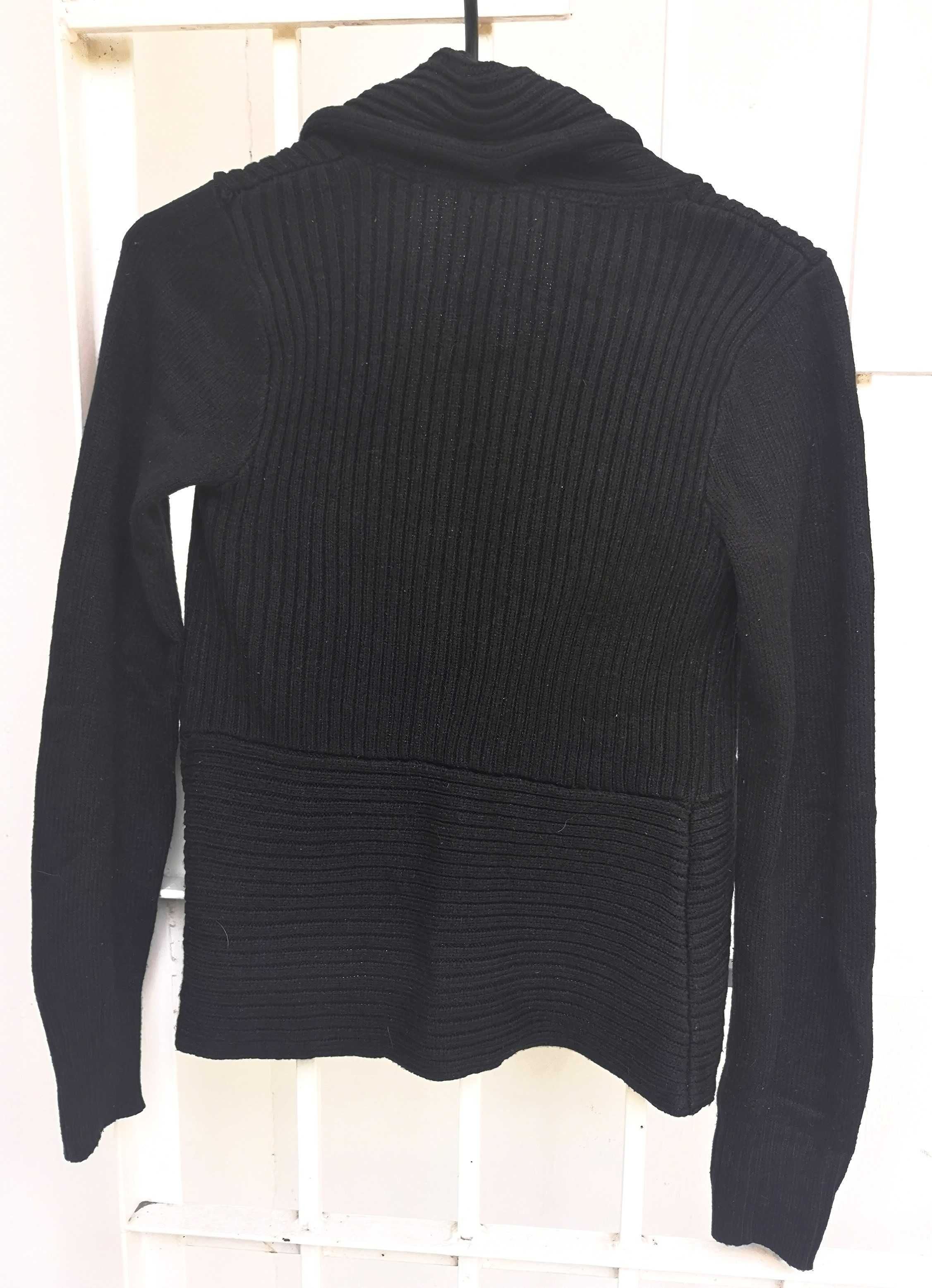 Czarny sweter kardigan H&M rozmiar XS