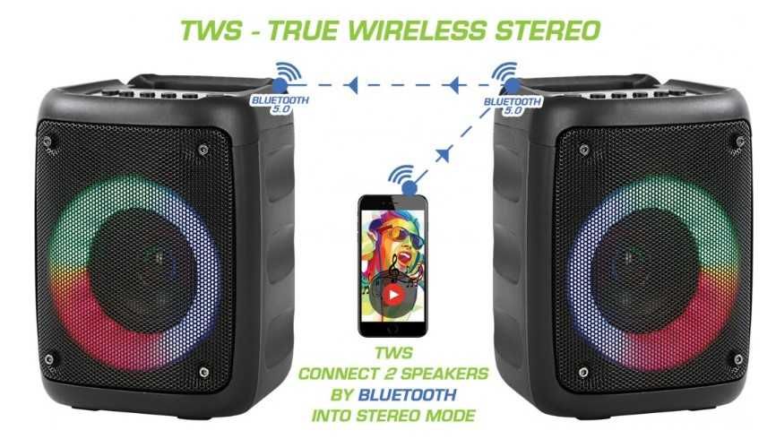 Boombox Subwoofer Kolumna Nagłośnieniowa Głośnik BLUETOOTH RGB TWS