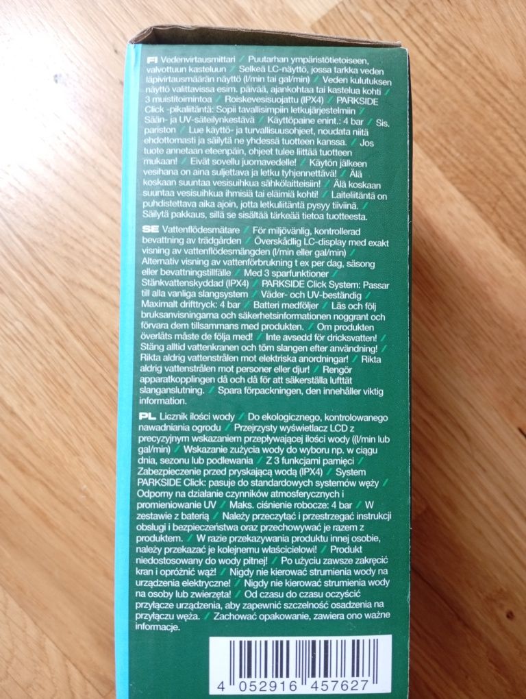Wodomierz Parkside ogrodowy IPX4