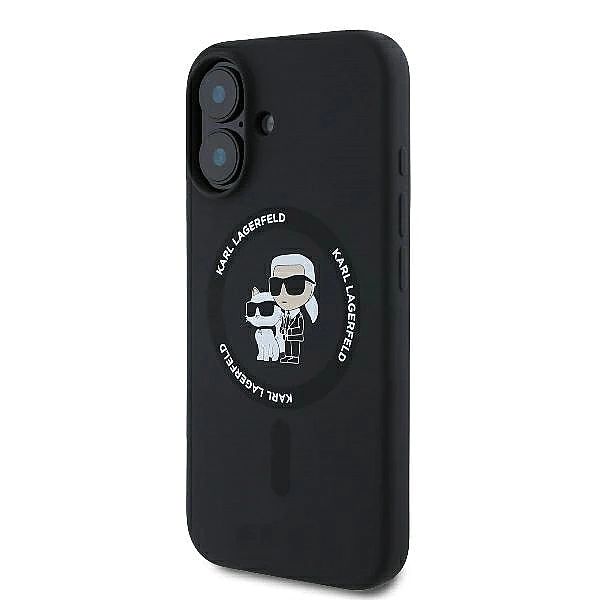 Etui Karl Lagerfeld Silicone Karl&Choupette Heads Ring MagSafe na iPho