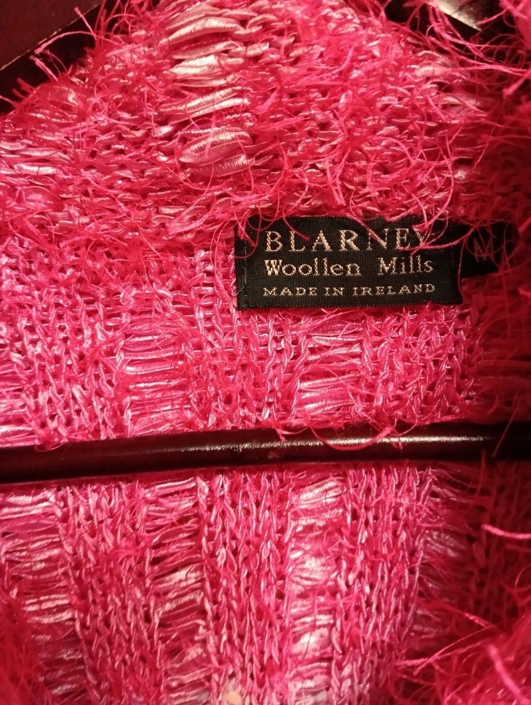 Sweter różowy narzutka kardigan M 38