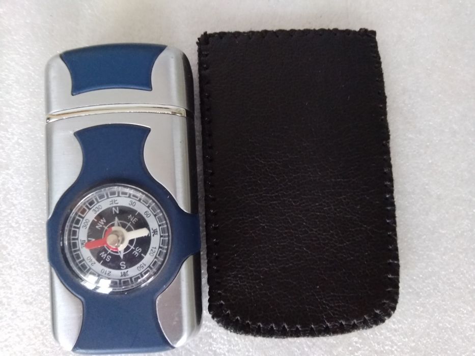 Зажигалка туристическая, компас, супертурбо, газовая, новая