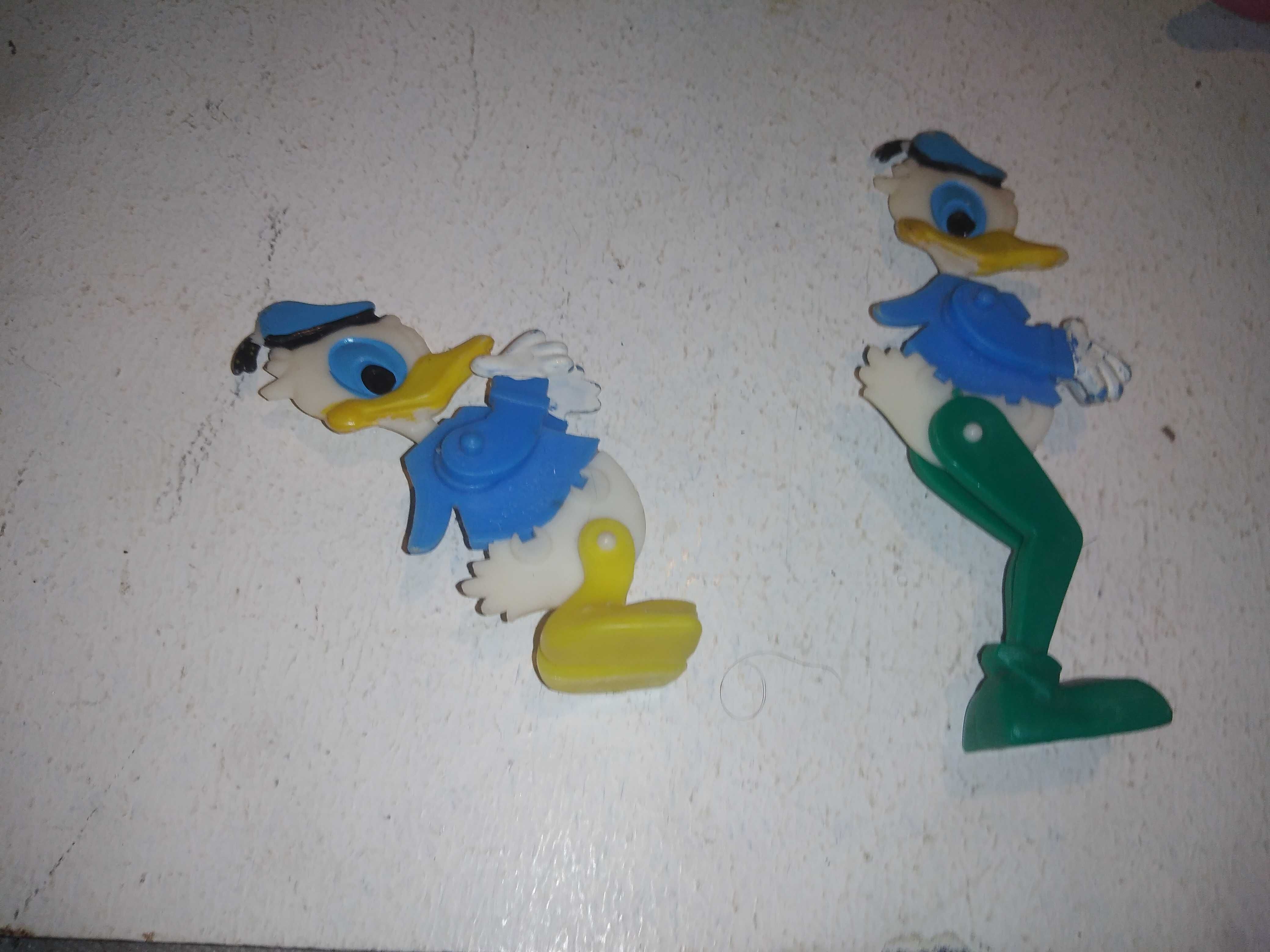 Duas figuras de Pato Donald antigas raras 9cm 11 cm