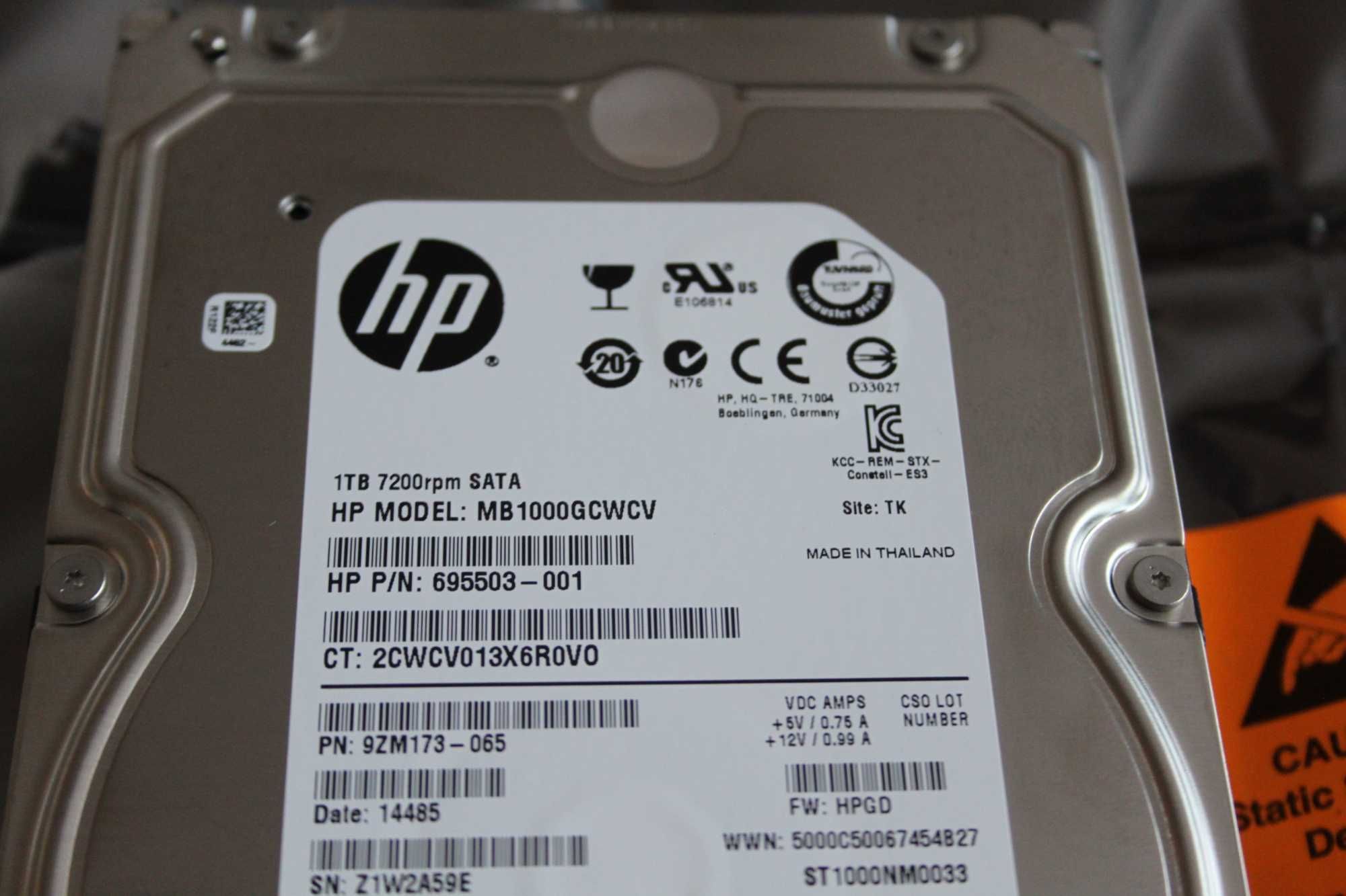 HP 1TB 7.2K SATA III 3.5'' MB1000GCWCV