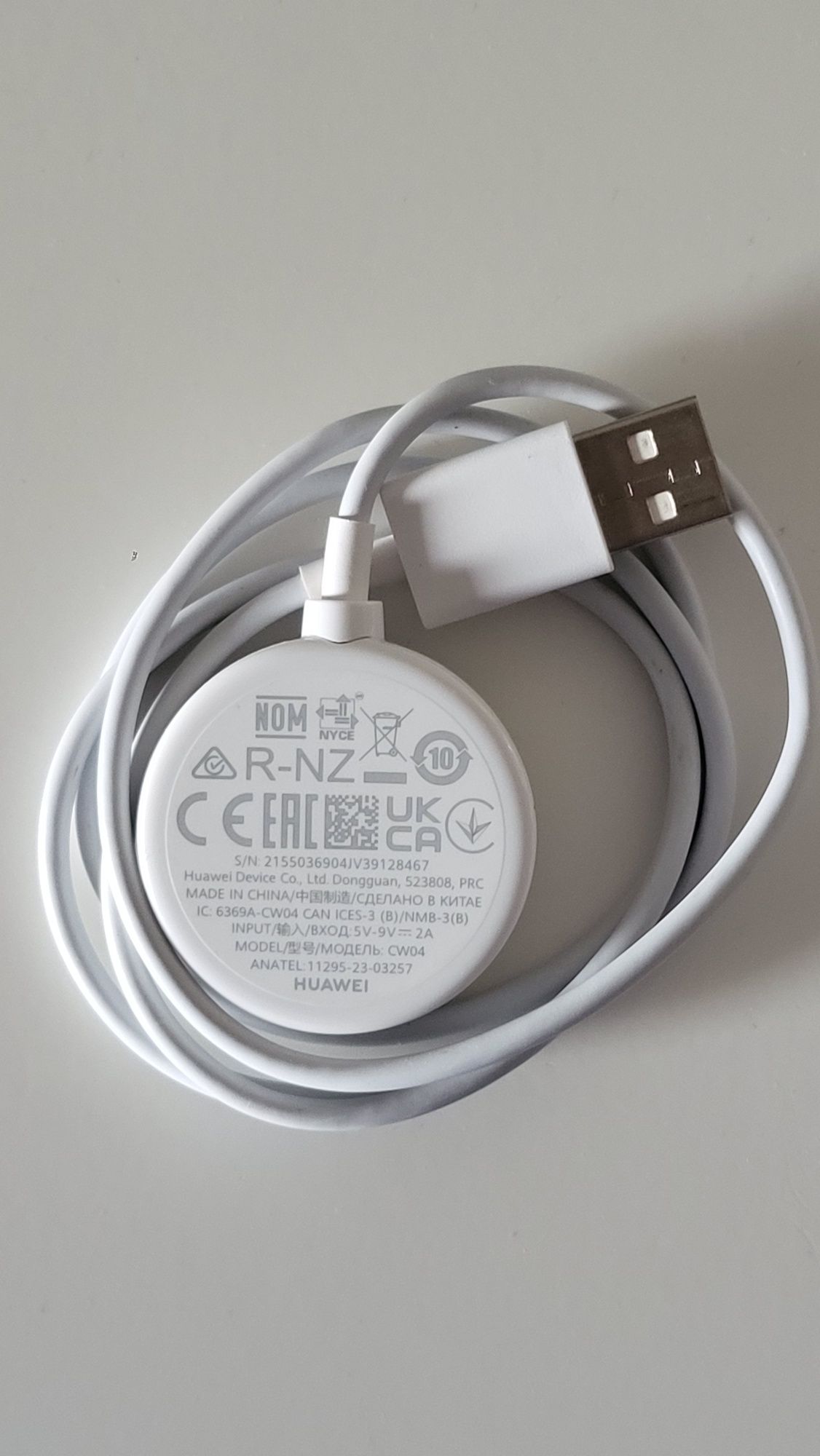Ładowarka indukcyjna do zegarków Huawei CW04 9V 2A oryginalna sprawna