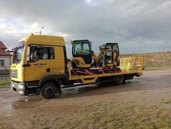 Transport niskopodwoziowy maszyn i koparek gabarytowy niskopodwozia