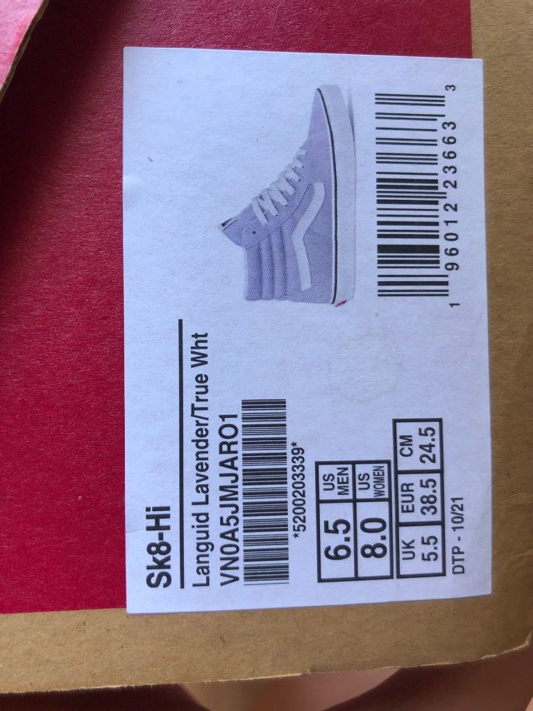 Botas vans lilás