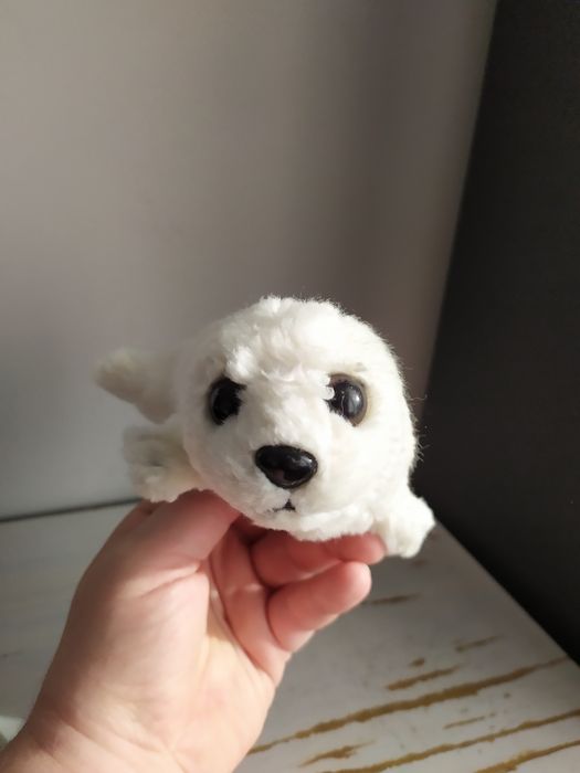 Biała foka foczka maskotka pluszak przytulanka