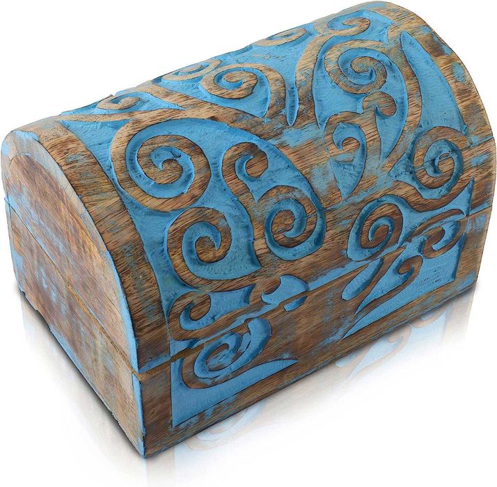 Kuferek drewniany, szkatułka handmade na drobiazgi