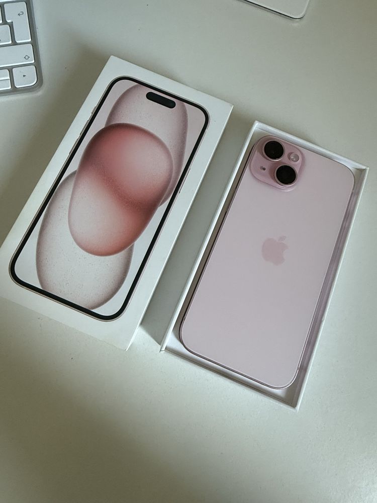 iPhone 15 128gb Pink Stan Idealny Oryginalna Bateria 97%