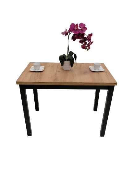 Stół 100x60x32 Dąb Złoty Craft noga czarna kwadrat LOFT !!!