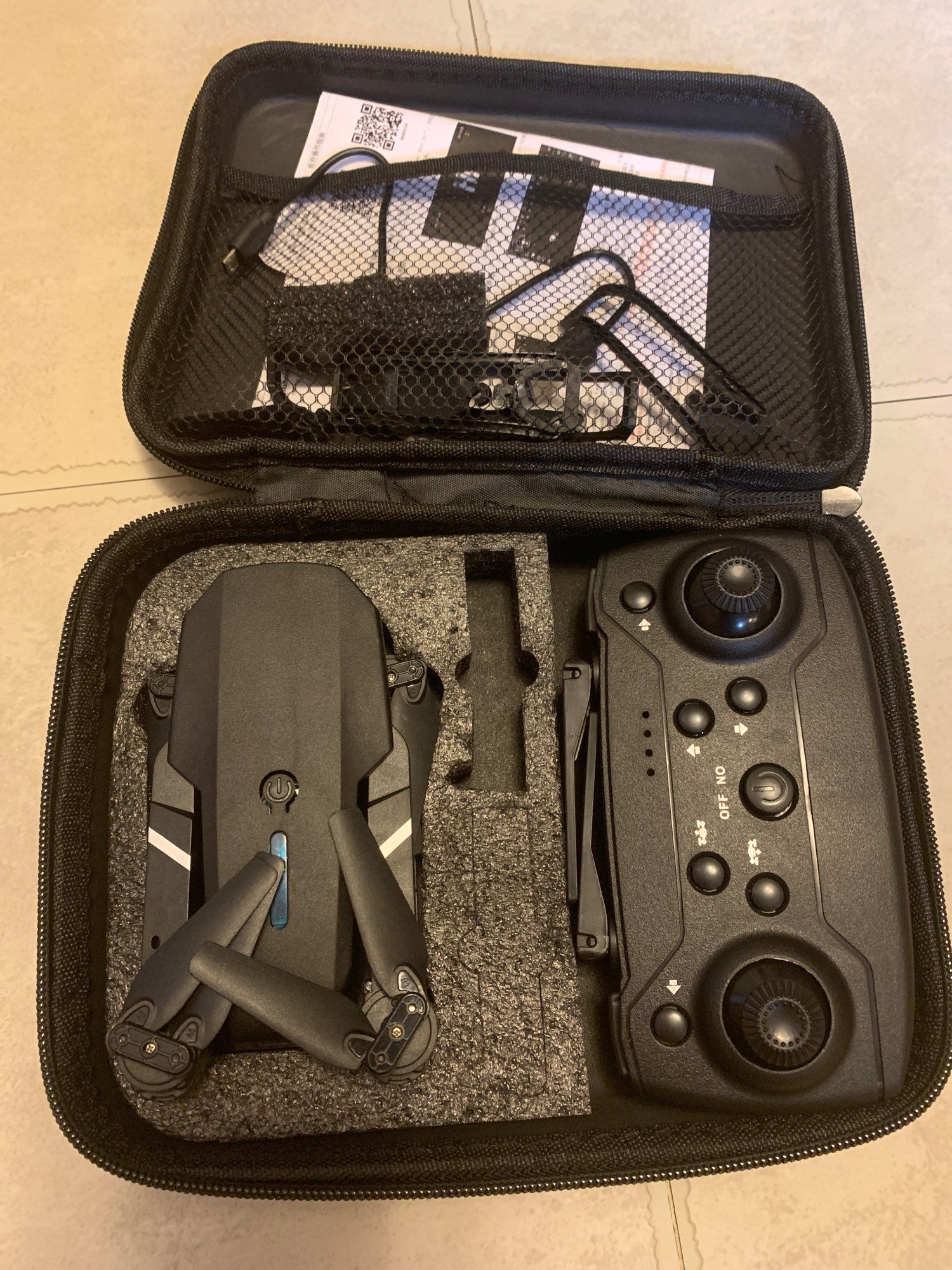 Drone com bag e acessórios