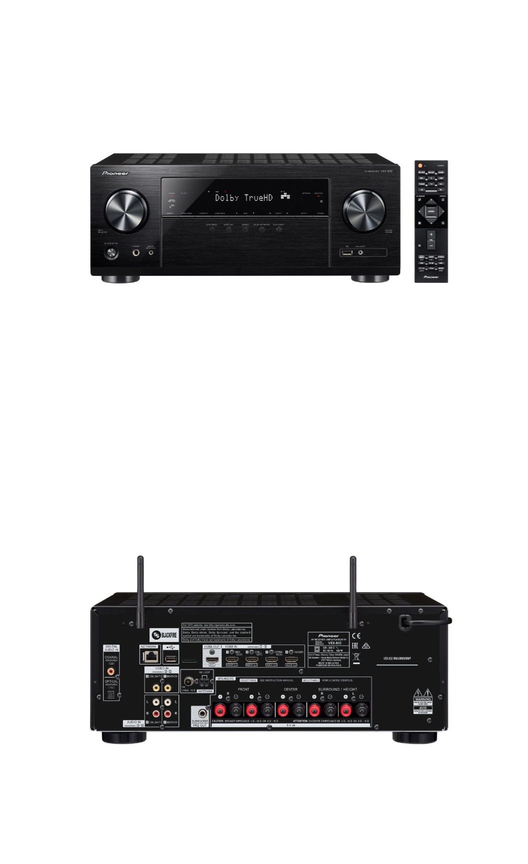 Av Ресивер ресівер підсилювач Pioneer VSX-832  130Bт × 5 Dolby Atmos