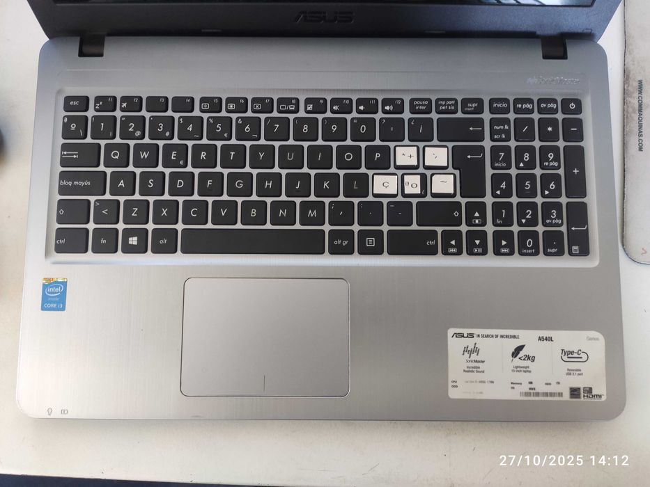 Portatil Asus A540 L com disco SSD de 960 Gb