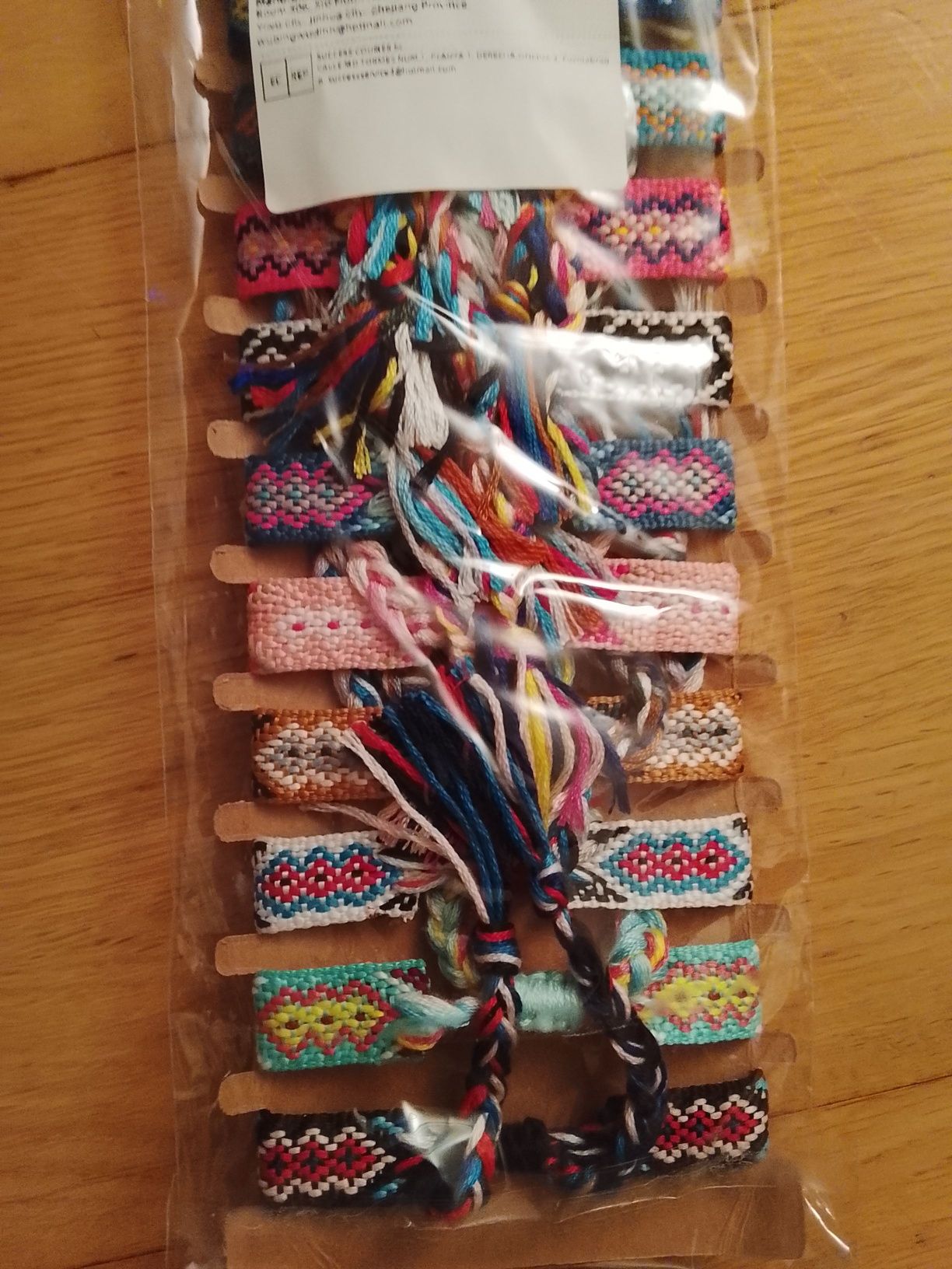 Pulseiras amizade em tecido