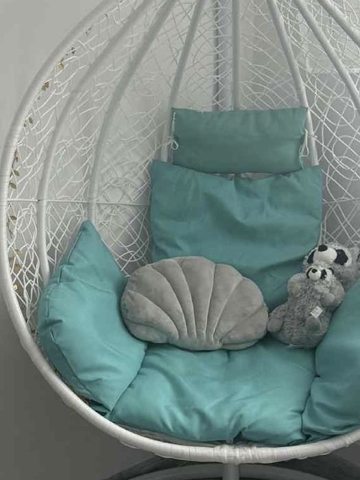 Poduszka turkusowa do fotela wiszacego kokon