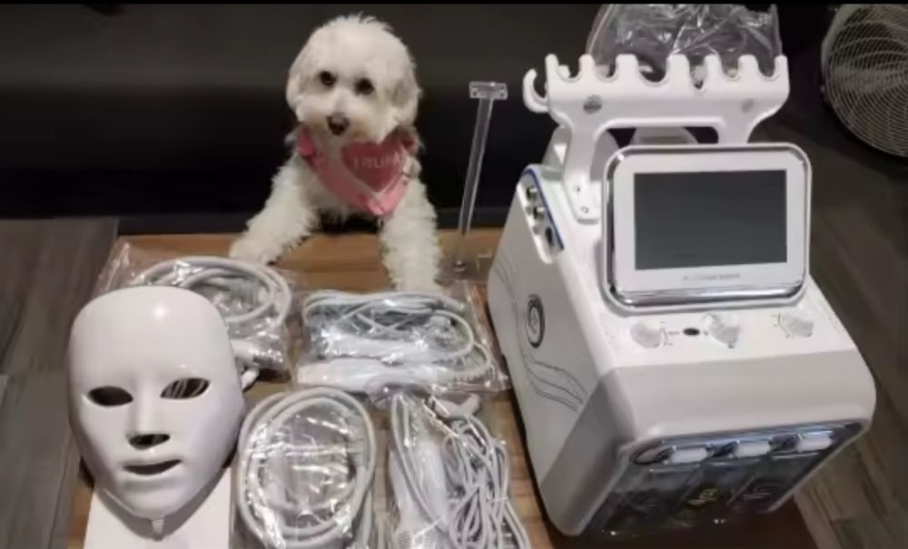 Новий! 7в1 Косметологічний комбайн 7в1 гідродермабразіі з LED маскою