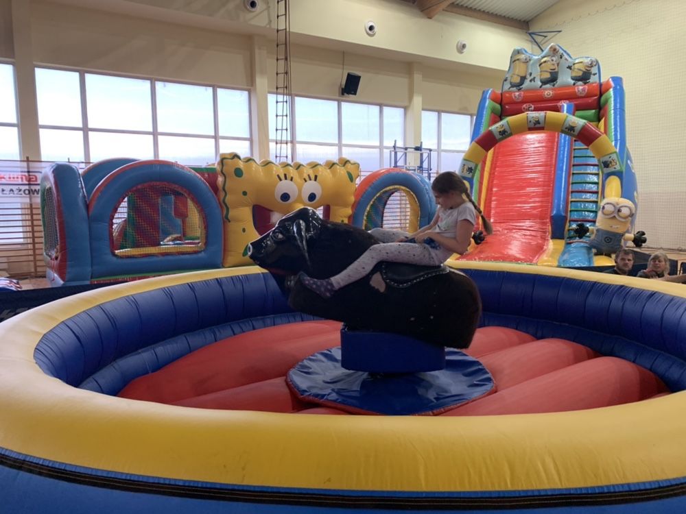Wynajem Dmuchana zjeżdżalnia,karuzela,byk rodeo,eurobungee,