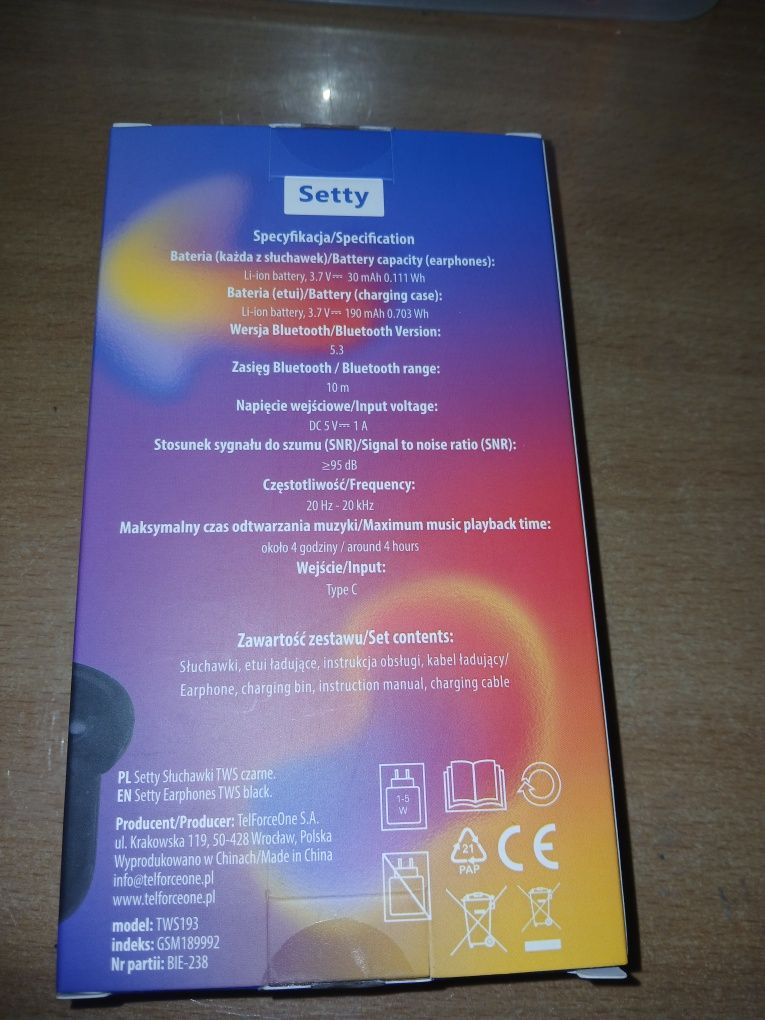 Słuchawki tws bluetooth