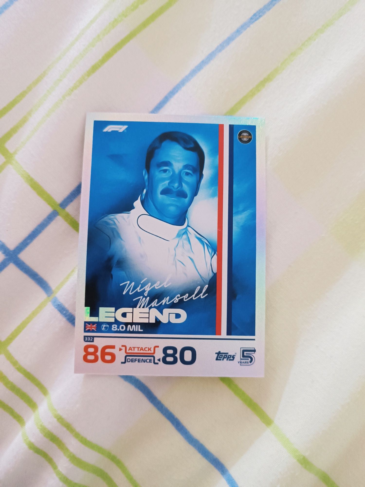 Carta Legend Nigel Mansell Turbo attax 2024