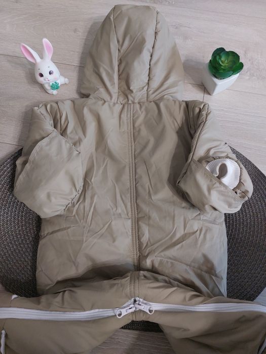 Комбінезон-трансформер дитячий бежевий 0-12 місяців (56-80 см.)