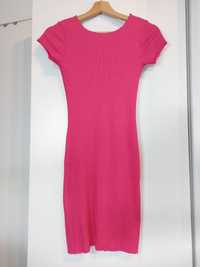 Różowa sukienka Wassyl 34/36 krótka sukienka na co dzień prosta dresow