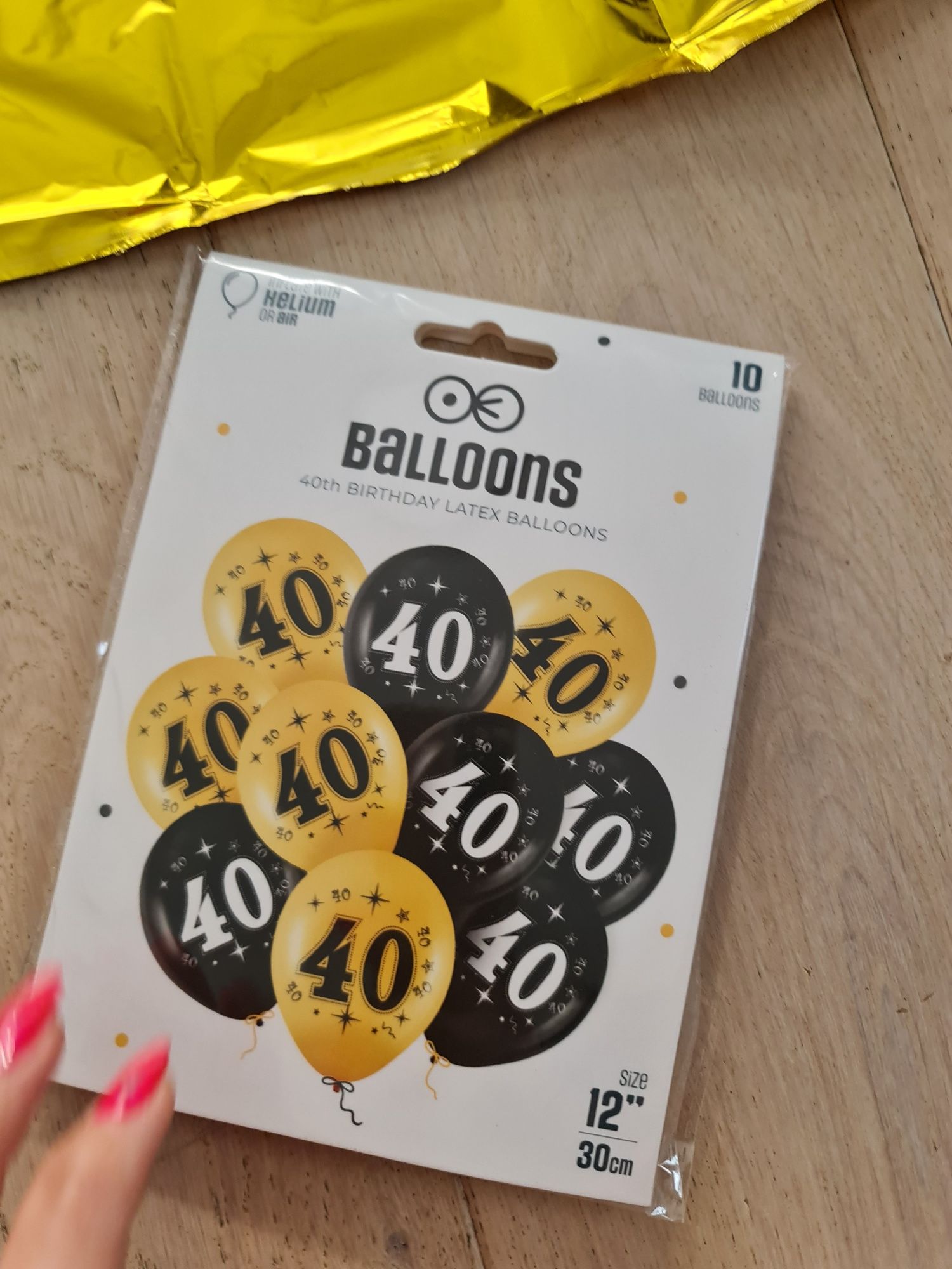 Zestaw na 40 urodziny balony fotobudka