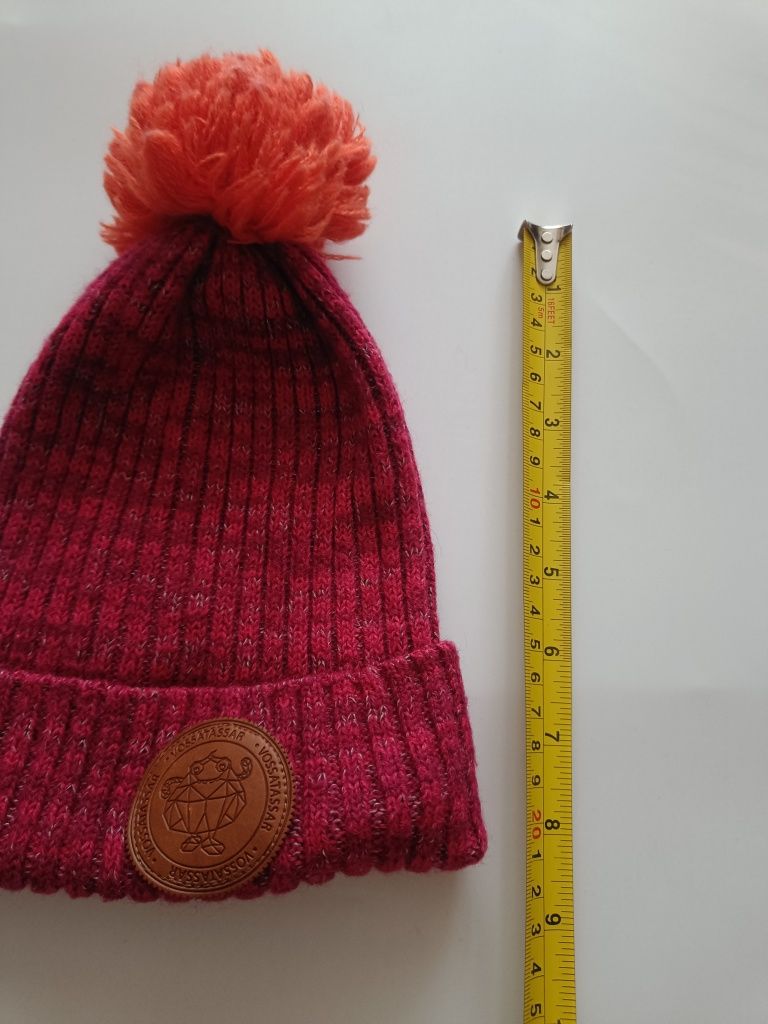Różowa czapka wełniana Vossatassar dziecięce rozmiar uniwersalny
