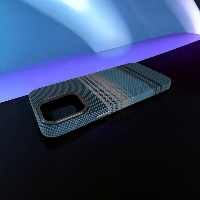 Чехол Carbon Magsafe для iPhone 15 Pro Max Blue