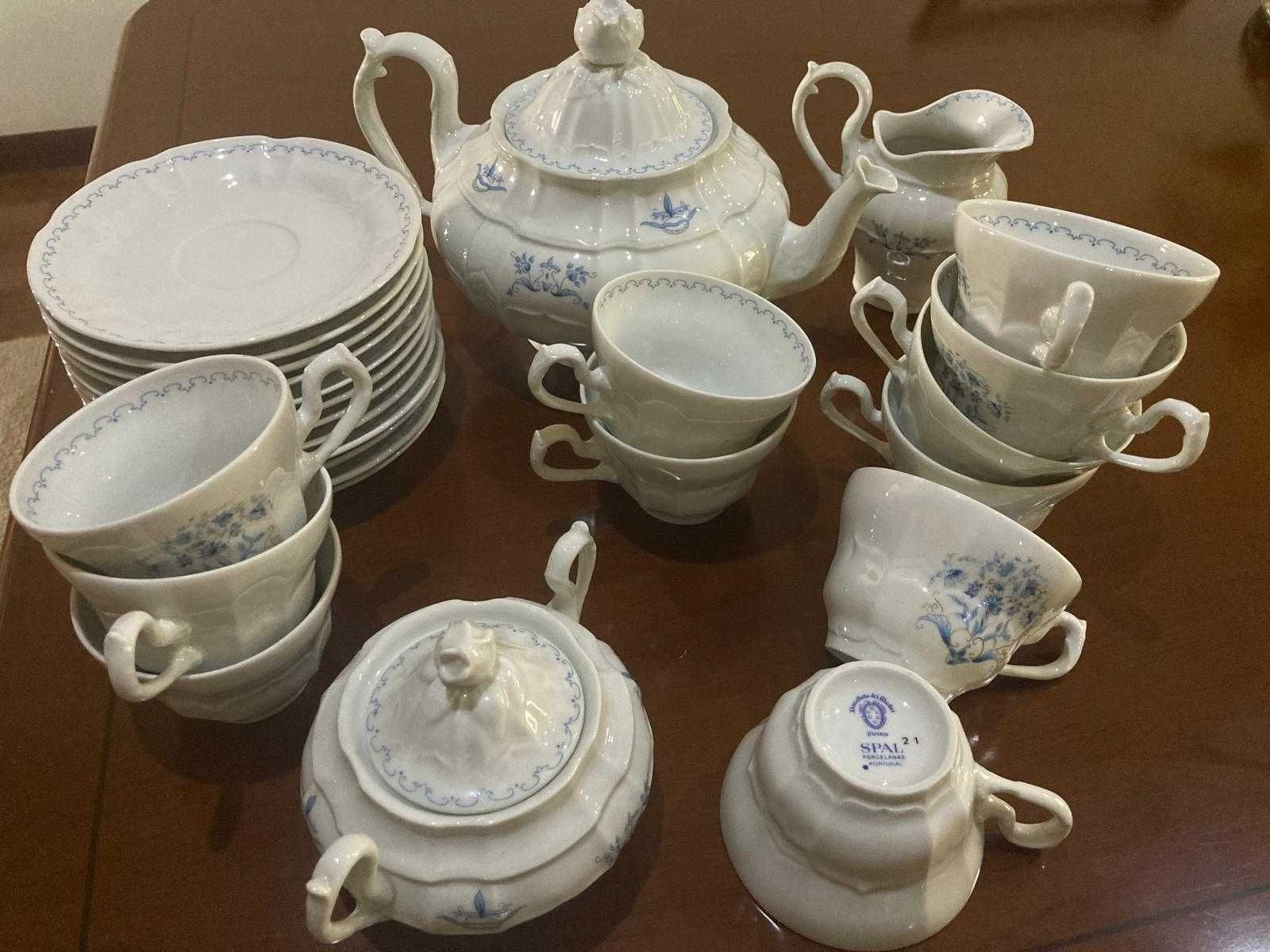 Serviço chá, 25 peças, como novo SPAL Porcelanas