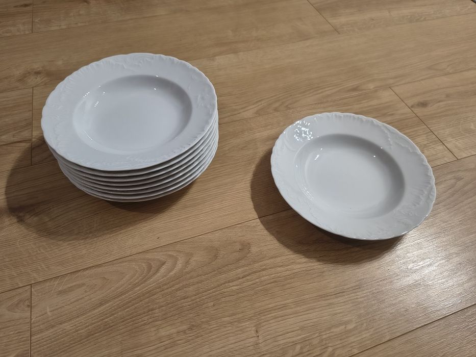 Nowy Talerz głęboki 9 sztuk Rococo zestaw komplet talerzy głębokich