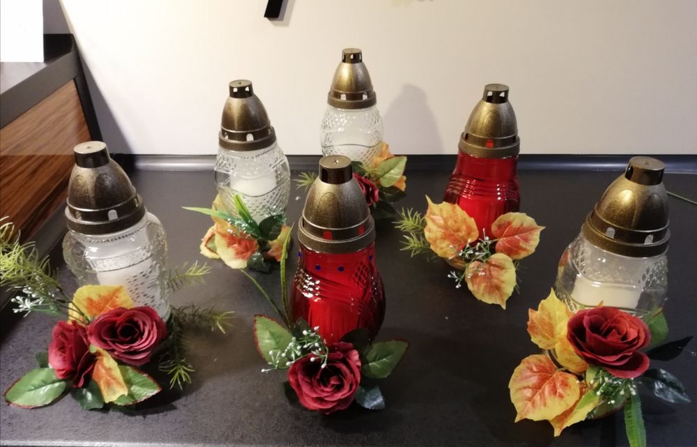 Znicze artystyczne kwiaty