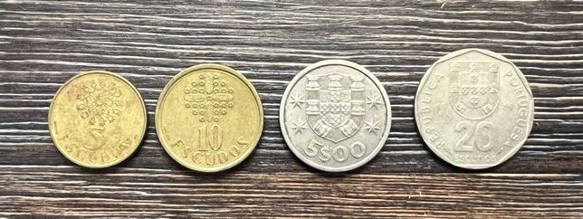 Монети Португалії. 4 штуки.