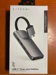 SATECHI USB-C DUAL Multimedia Adapter 2xHDMI 4K ST-TCDMMAM - Gray