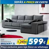 Sofá Chaise Long Mozart 3Lugares