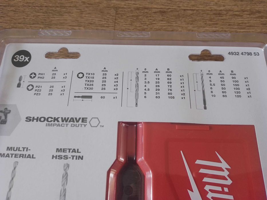 Набір біт та свердл ShW HEX / RedHEX HSS-G TiN MILWAUKEE, (39шт)_2