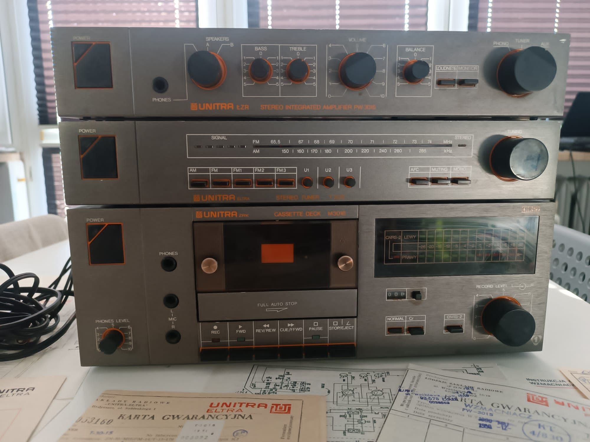 Wieża Unitra Fonica ZM3000 M3016 PW3015 T3015