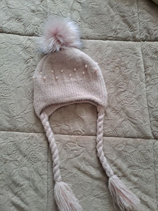 Шапка ангорова для дівчинки
