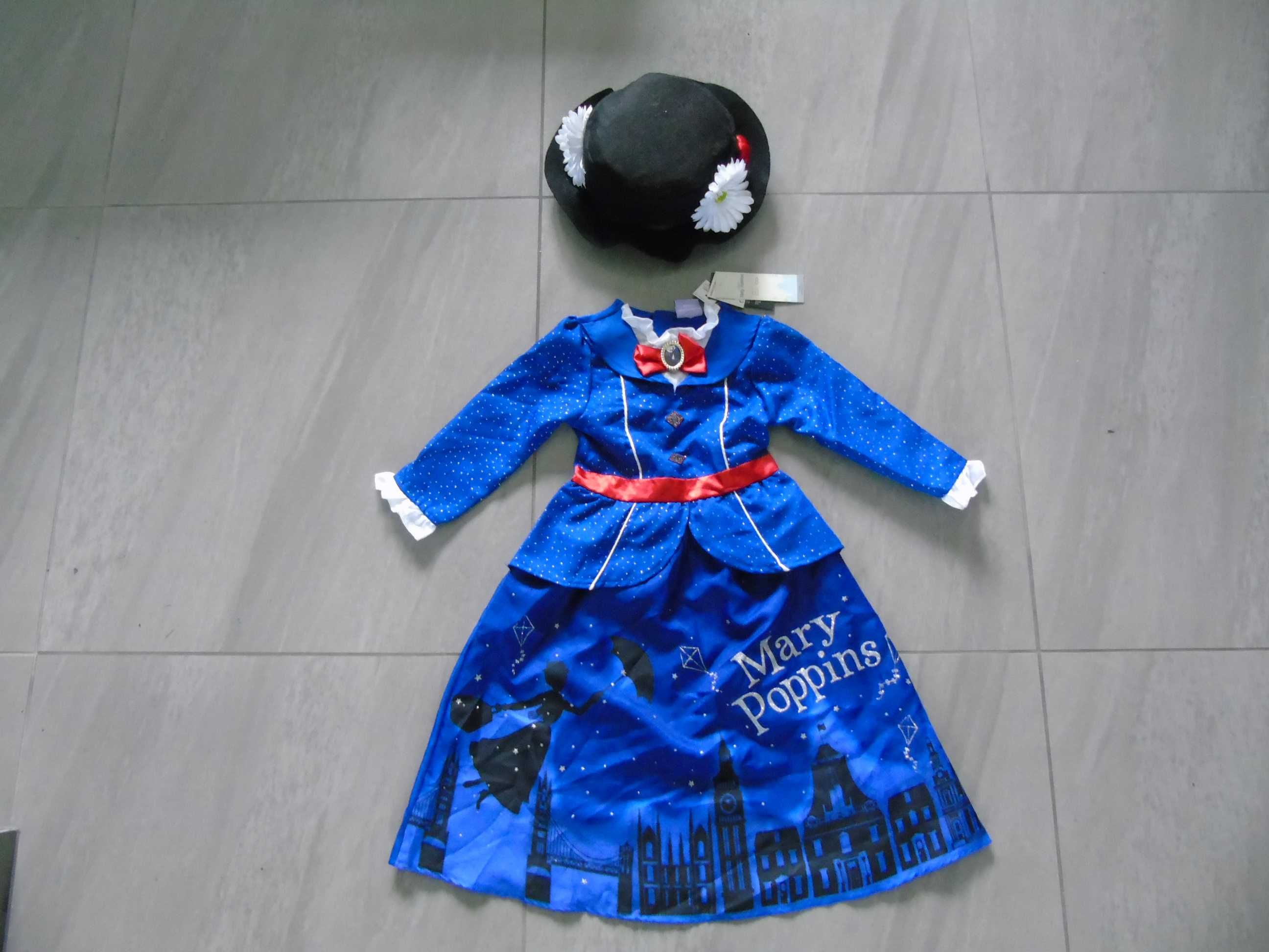 strój karnawałowy Mary Poppins 3-4 lata
