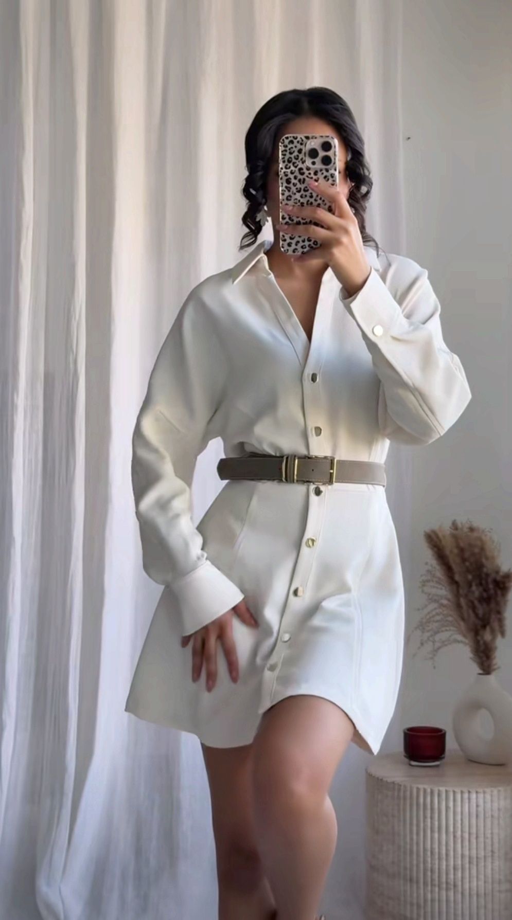 Zara sukienka s 36 pasek ecru guziki