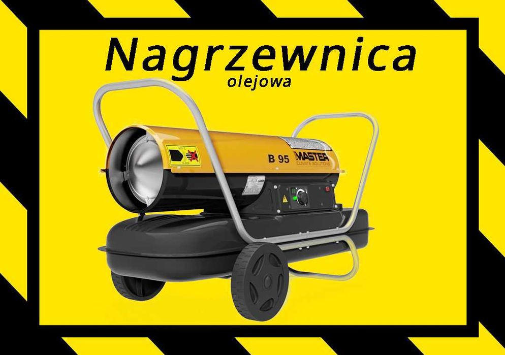 Nagrzewnica olejowa 29 kW mocna wynajem osuszacz Wypożyczalnia Akuku
