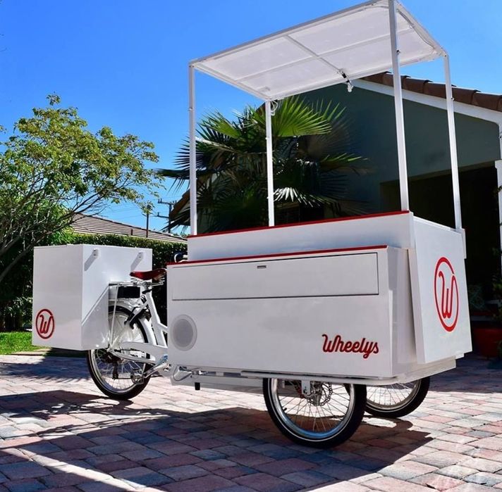 Street food. Coffee bike.